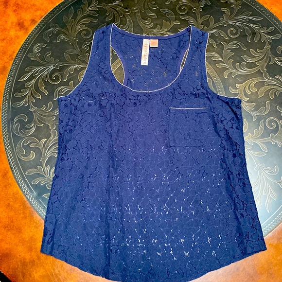 Eyeshadow Sexy and Sassy Sheer Dressy Tank Top Size M - Picture 3 of 8